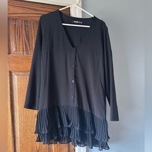 Missguided Black Textured Top